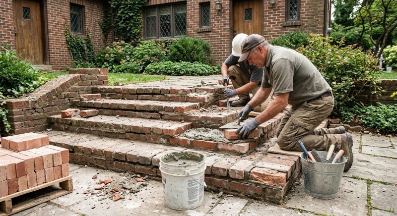 Brick Stairs Repair in Bayside, NY