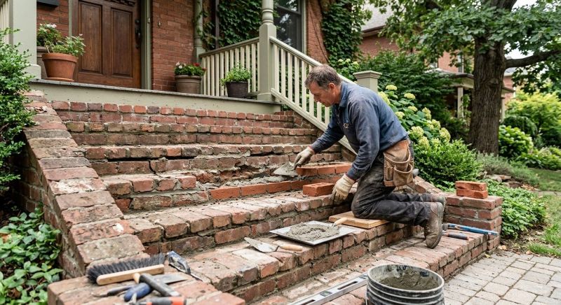 Brick Stairs Repair in Montclair, NJ