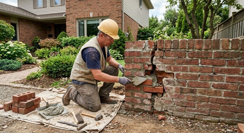 Brick Wall Repair in New Hyde Park, NY