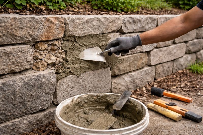 Stone Wall Repair in Nyack, NY